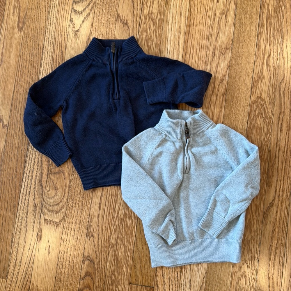 Crew cuts 1/4 zips. Excellent condition!